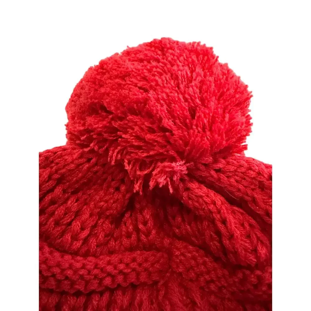 C.C. Kids Winter Cable Knit Beanie Unisex Childrens Toddler ages 2-6 Pompom